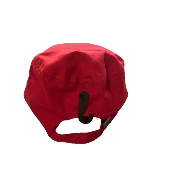 Womens Harley Sparkle Rhinestones Adjustable Red Cap Hat Barbiecore Bling - Picture 3 of 6